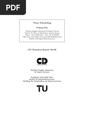 Fuzzy Scheduling W Slany - 