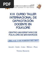 Resumen XIX Curso dANZAS