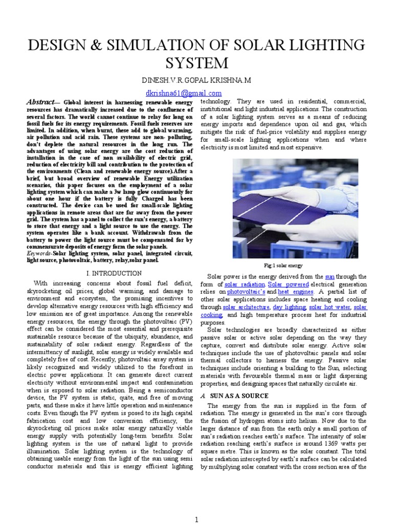 download research papers on solar energy