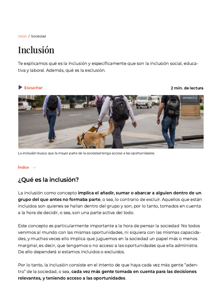 Image Result For Qu Es Inclusin Tipos Y Casos De Exclusin Explicados