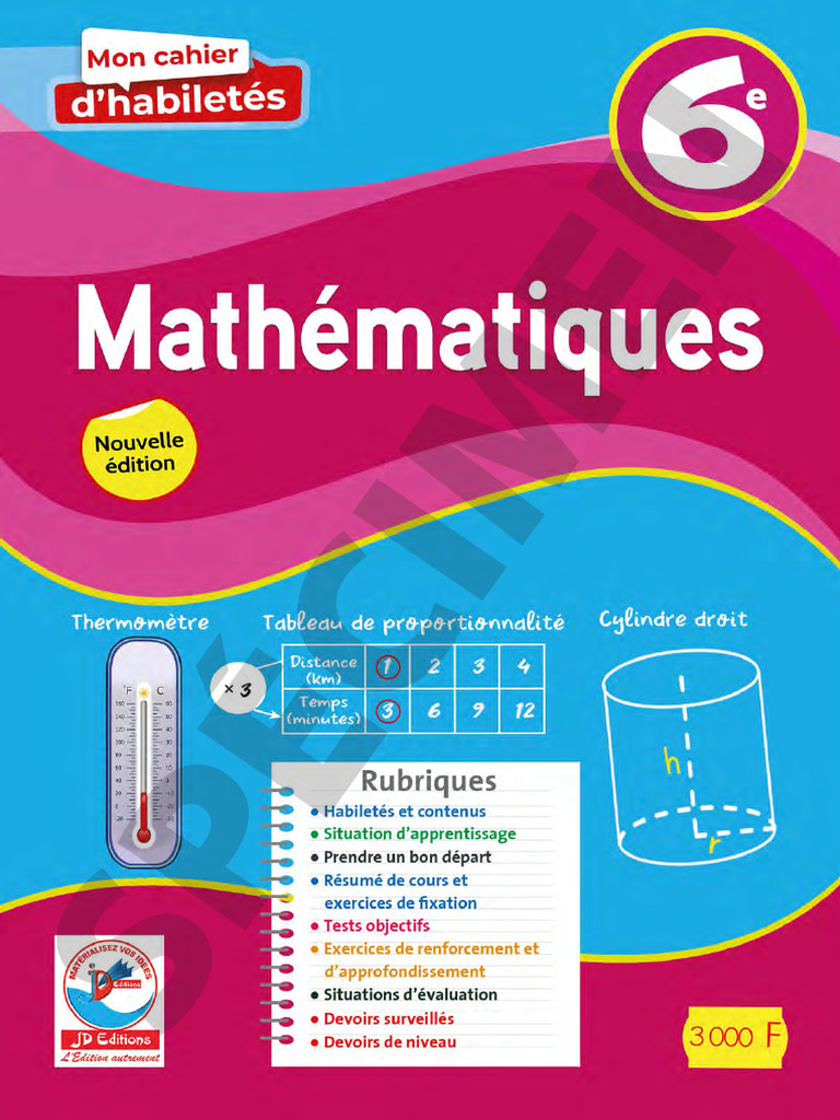 JD Editions Habiletes Maths 6e Specimen | PDF