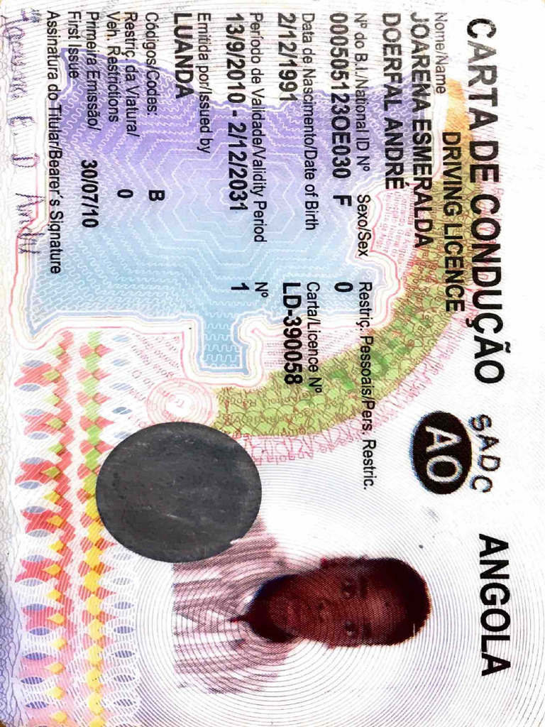 Carta de Condução Joarena | PDF