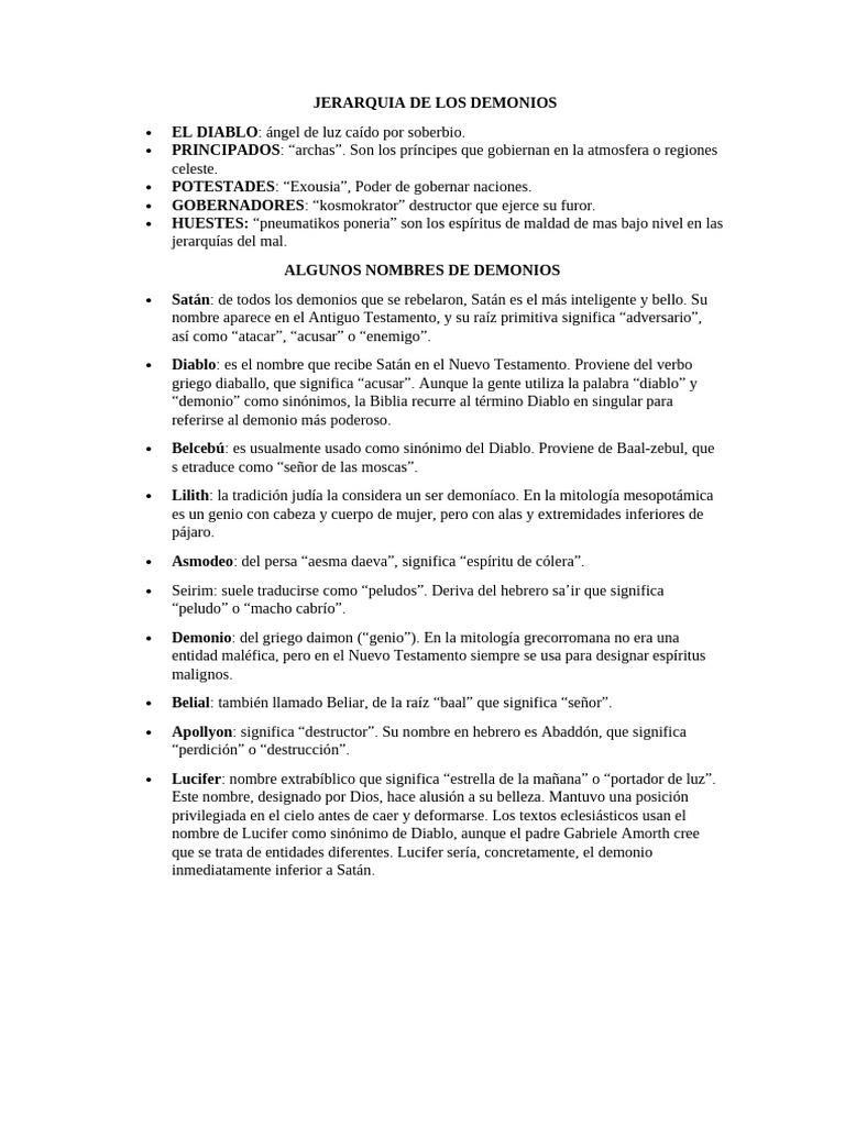 Jerarquia de Los Demonios | PDF