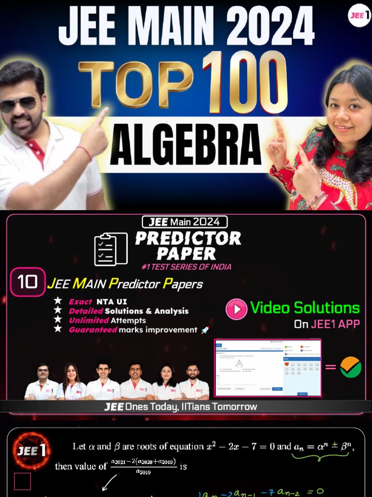 100 Algebra Pdf