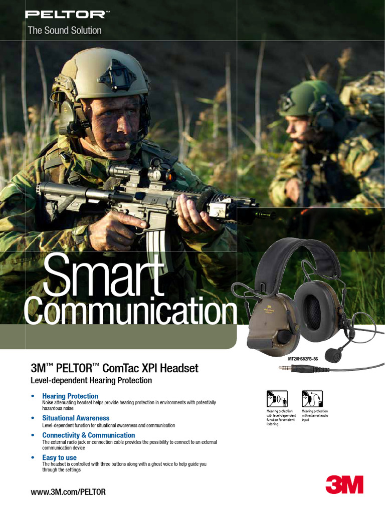 Cuffie Auricolari Replica Peltor Comtac XPI – TCA, Colore Verde, Connessione 7.1mm