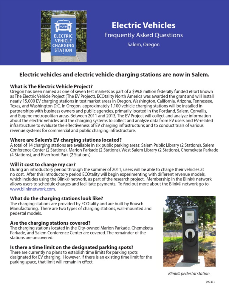 Electric Vehicles: Frequently Asked Questions | PDF | Electric Vehicle ...