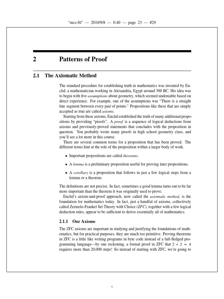 Chapter 2 - Patterns of Proof - Lehman, Eric, Leighton, Tom, Meyer ...