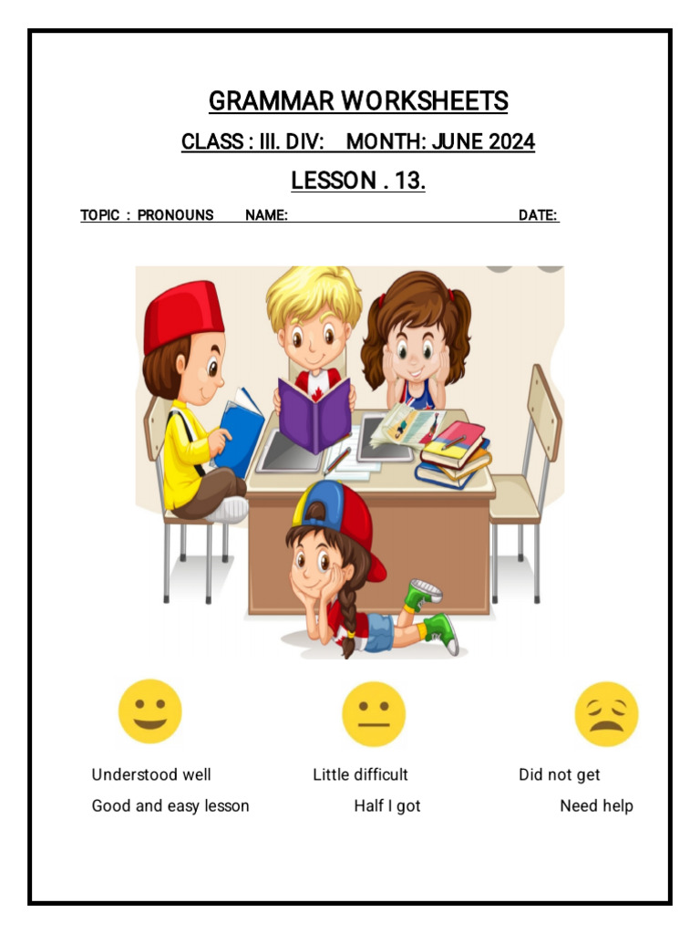 Pronouns Iii Worksheet | PDF