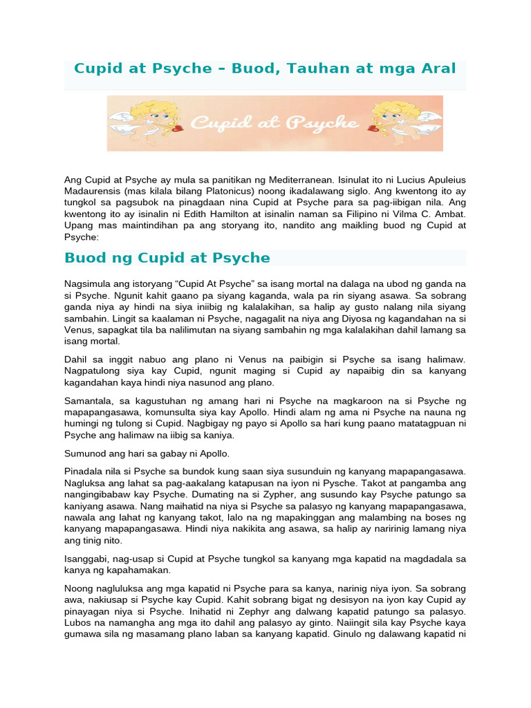 Cupid at Psyche | PDF