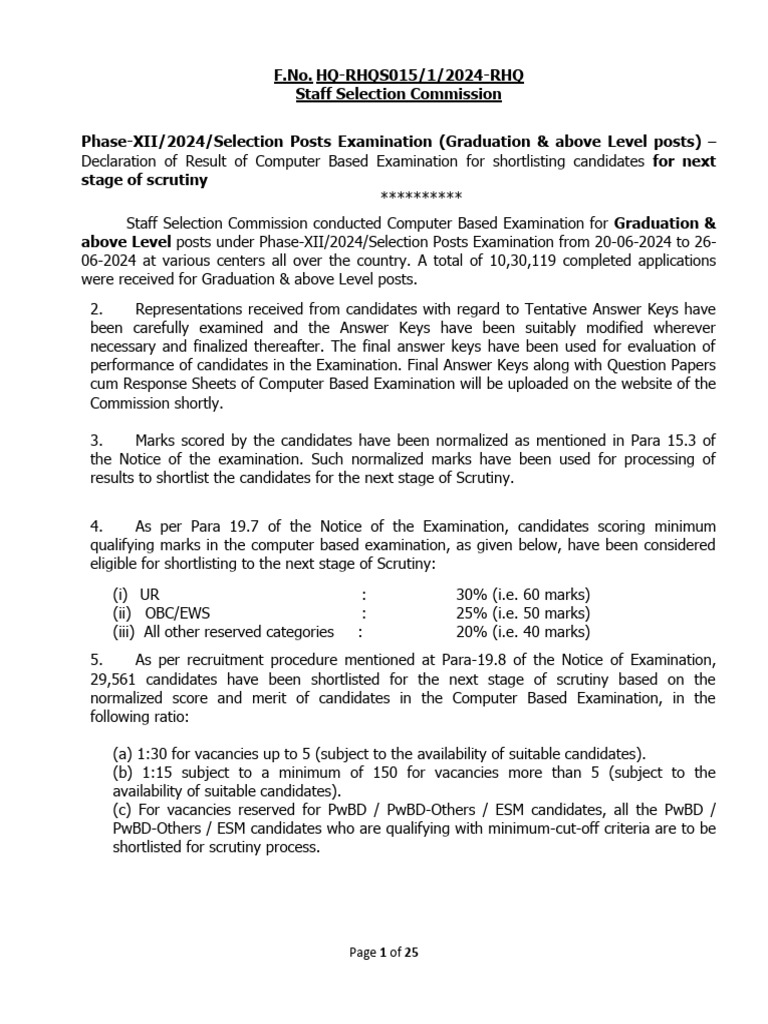 Result-Writeup For Graduation and Above Level30824 | PDF
