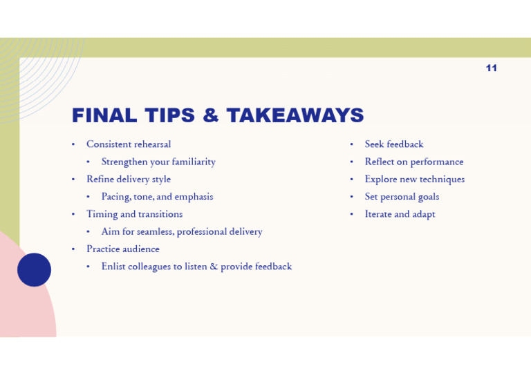 Final Tips & Takeaways | PDF