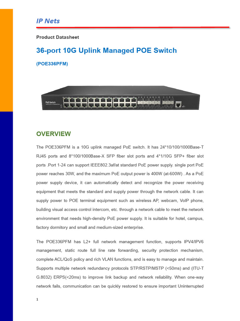 POE336PFM Datasheet | PDF