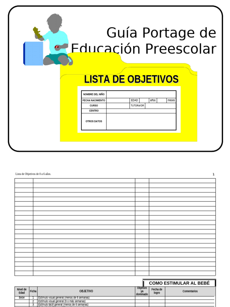 Guía Portage para Educación Preescolar | PDF | Mano