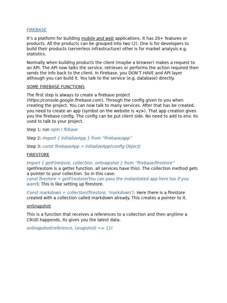 Firebase elijah notes pdf