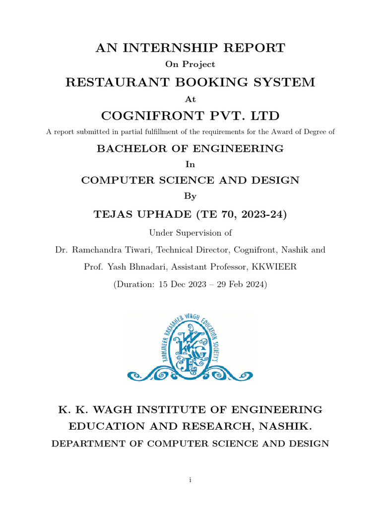 Internship | PDF