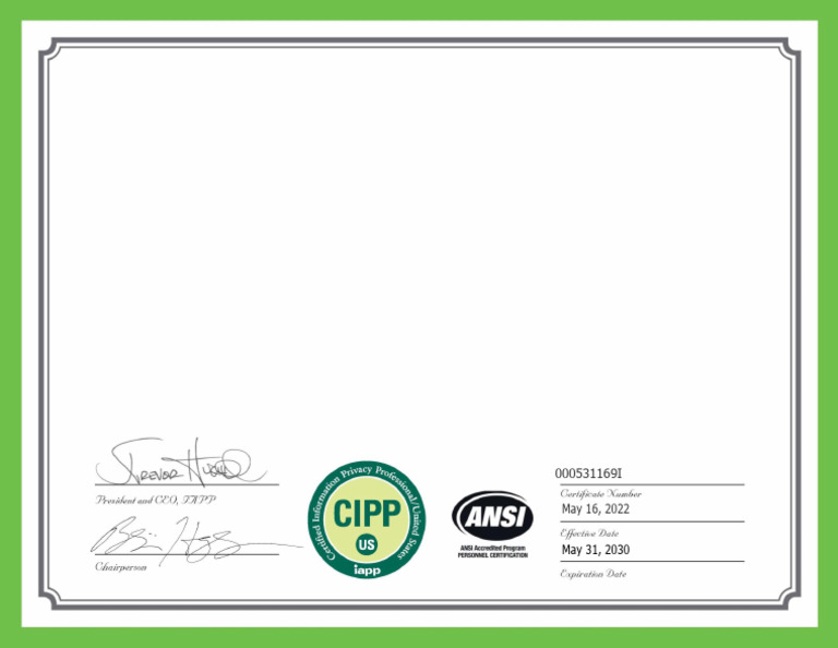 CIPP US Certification | PDF