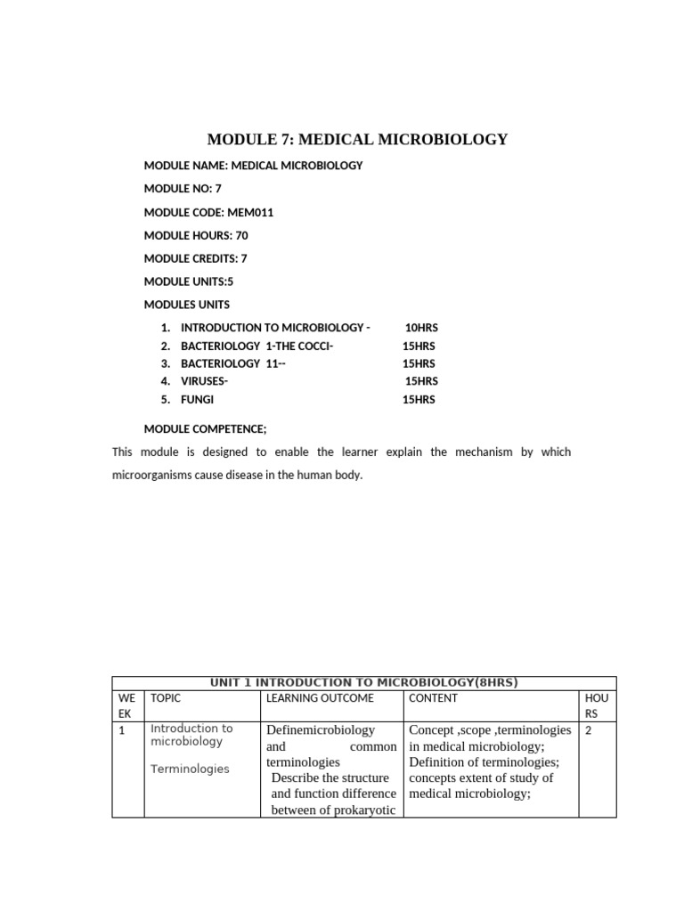 Microbiologymodule 7 | PDF