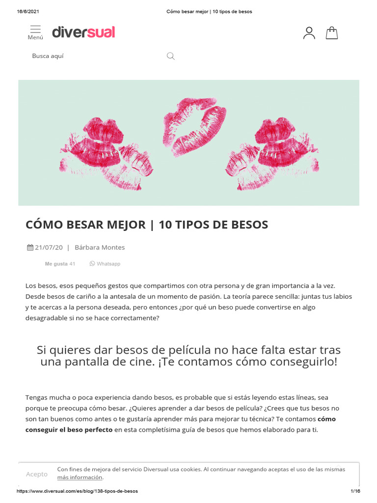 Cómo Besar Mejor - 10 Tipos de Besos | PDF