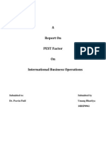 A Report On PEST Factor On International Business Operations