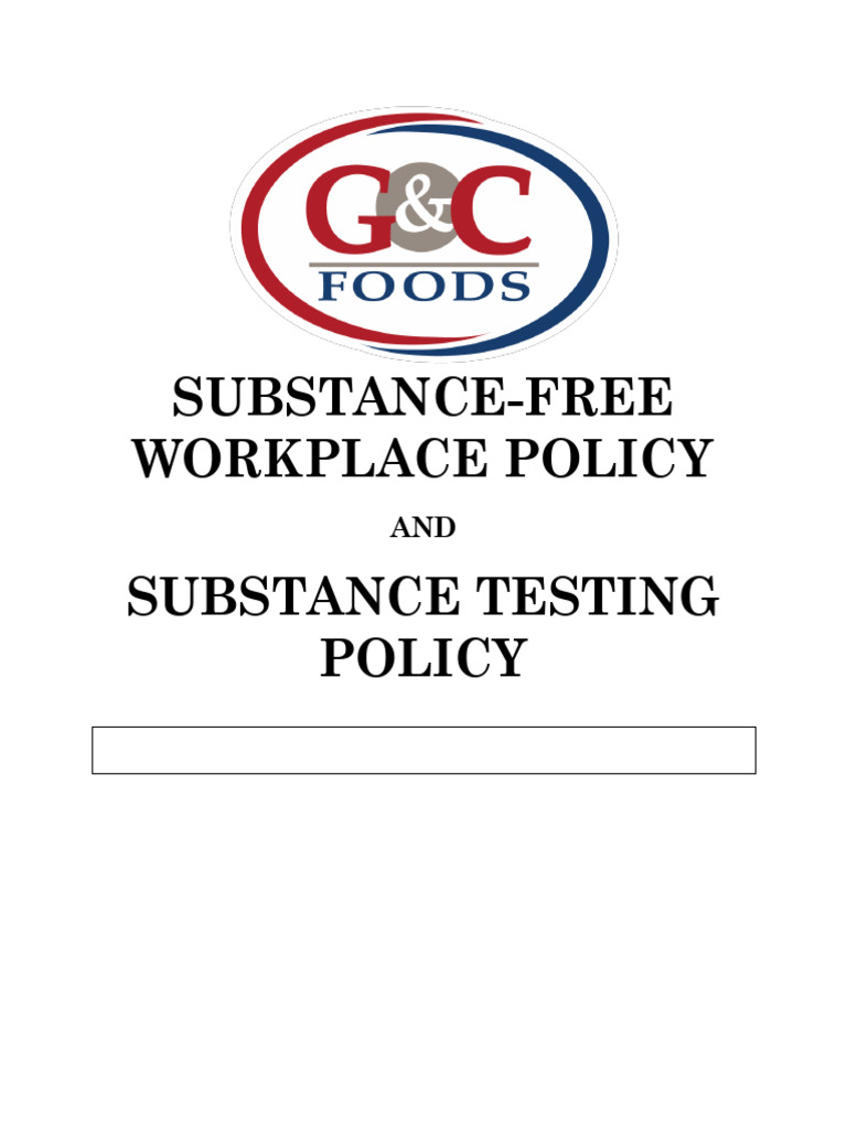 Substance free workplace and testing policy pdf