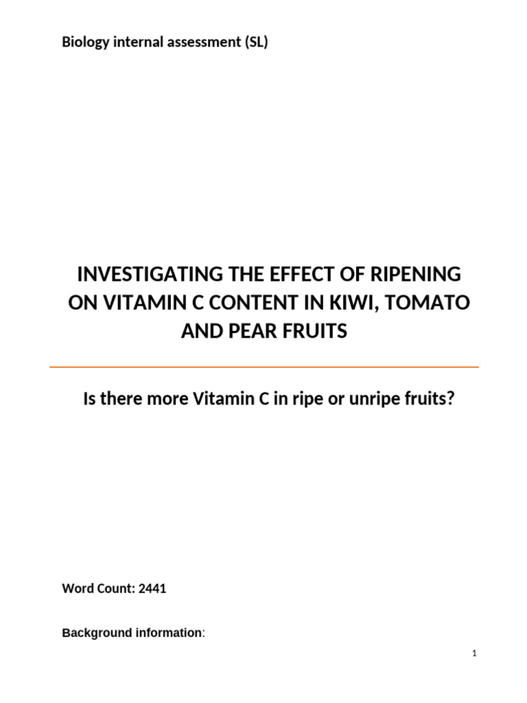 Niya Petrova IA Biology Final | PDF