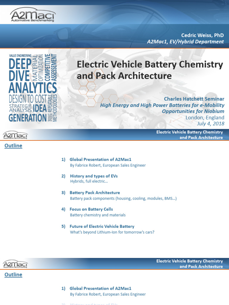 Electric Vehicle Battery Chemistry and Pack Architecture | PDF ...