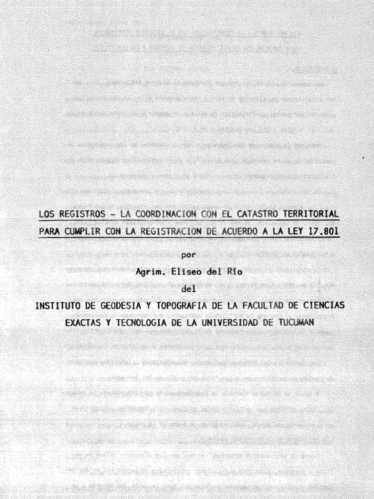 Los Registros - La Coordinación Con El Catastro Territorial para ...