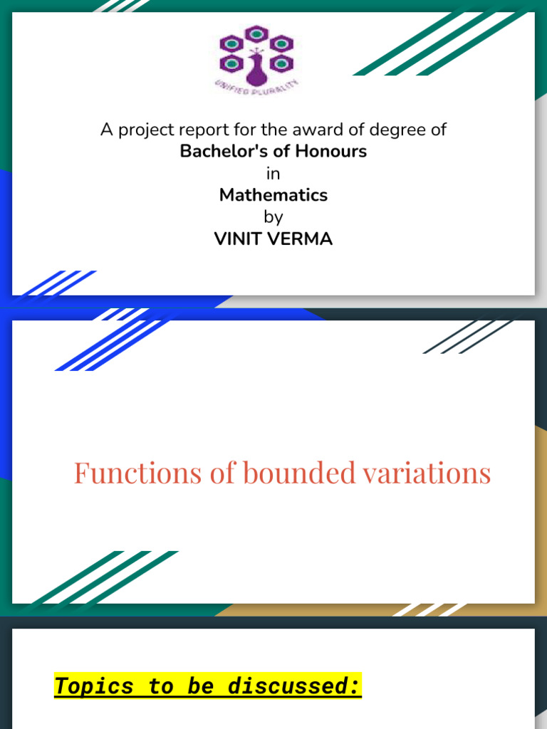 Presentation on function of bounded variations msc bsc math honours pdf