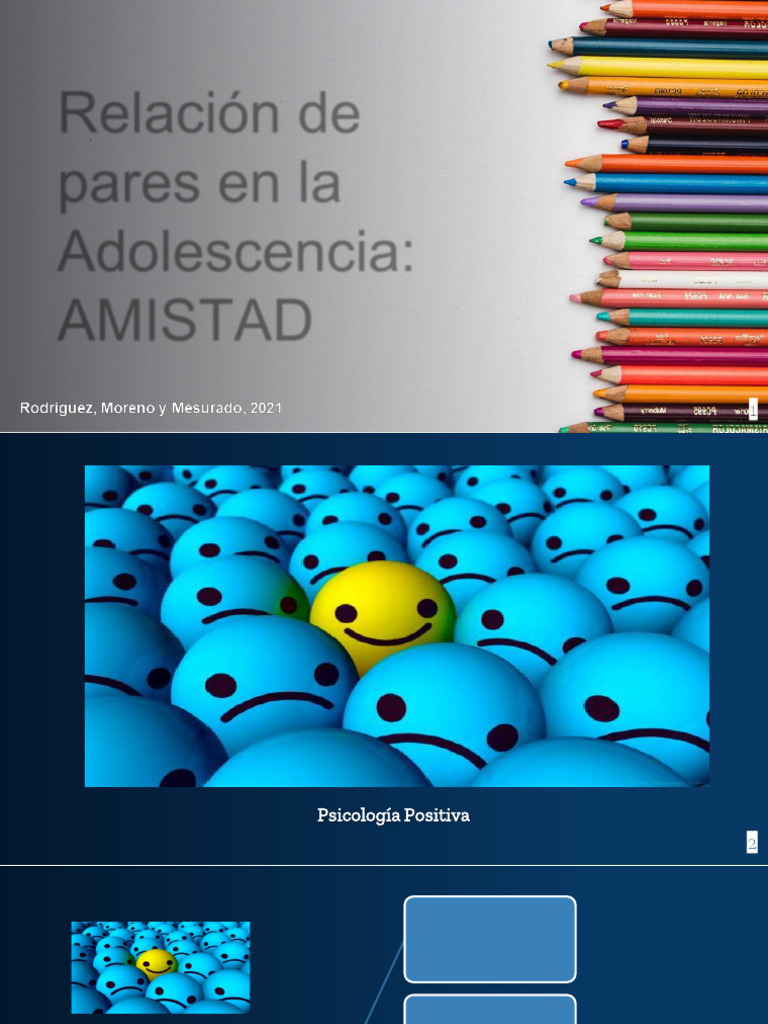 2021 Relación de Pares en La Adolescencia AMISTAD | PDF