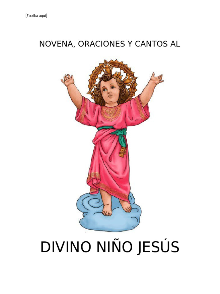 Novena y Oraciones al Divino Niño Jesús | PDF | María, madre de Jesús ...