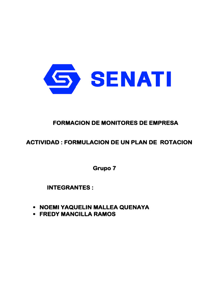 Plan de Rotaciones | PDF