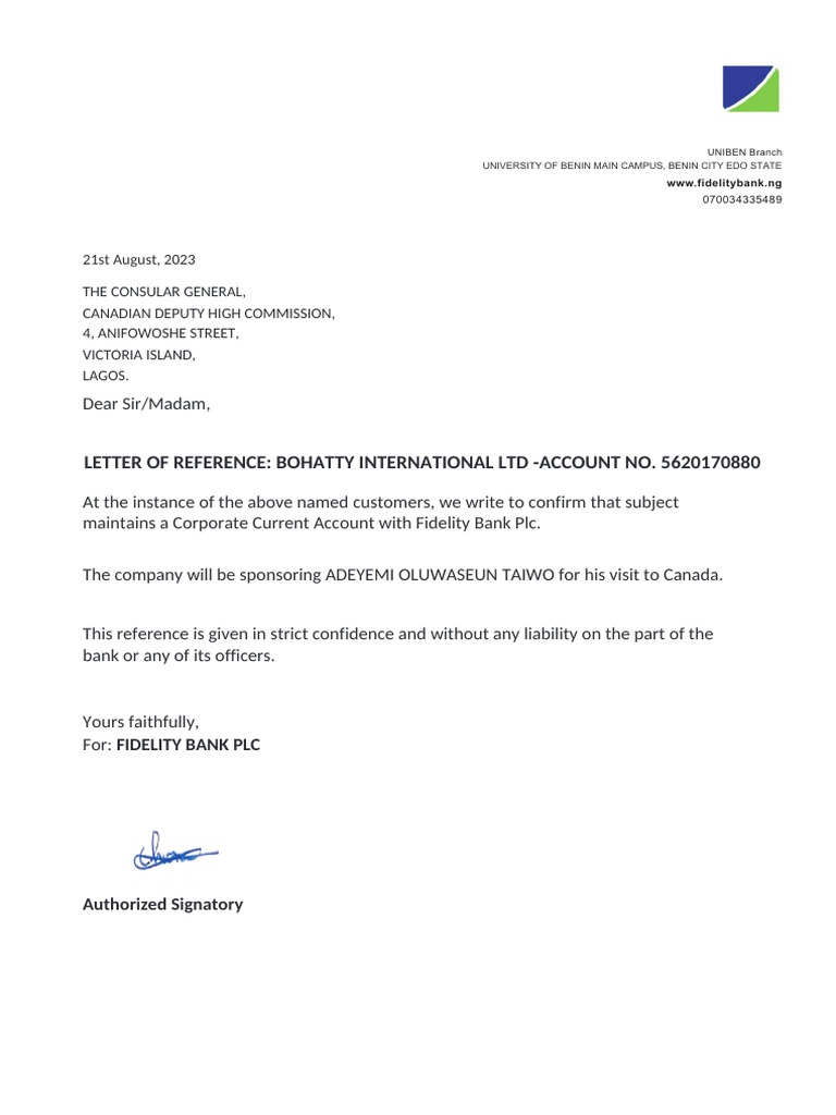 Statement For Bohatty LTD 5620170880 Fidelity NG | PDF