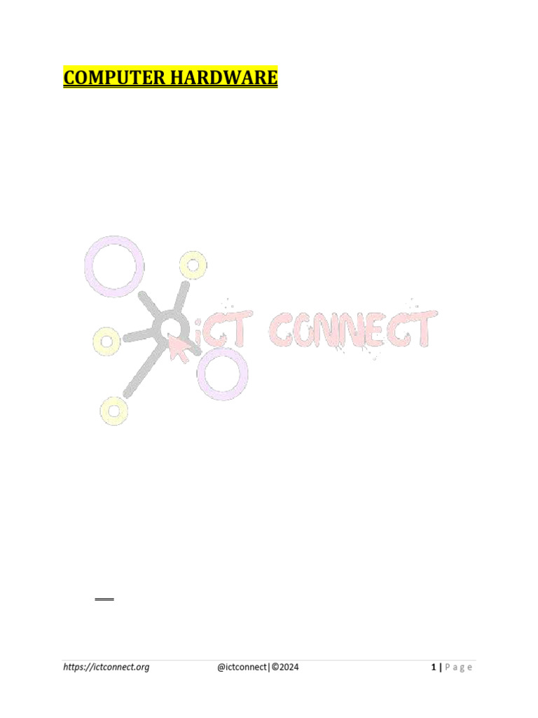 Topic 4 Computer Hardware | PDF