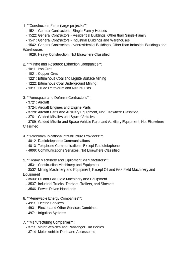 SIC Codes Smash | PDF