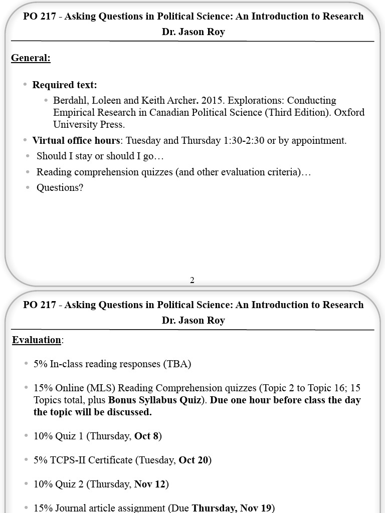 PO 217 Topic 1 PDF 2020 | PDF