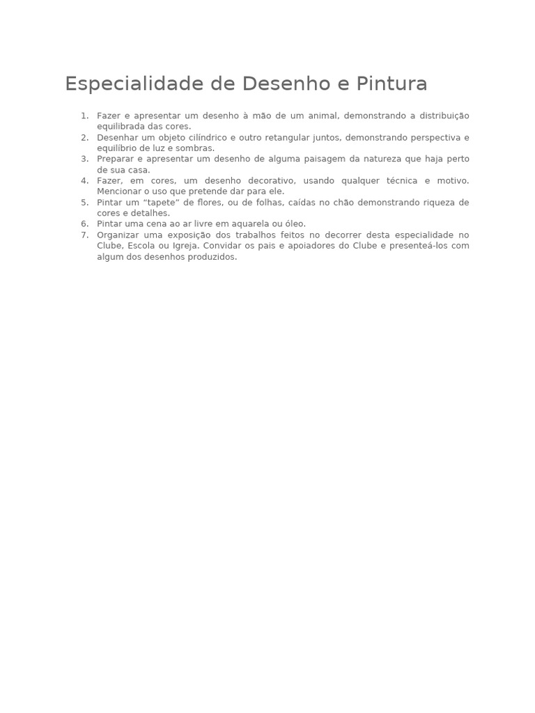 Especialidade de Desenho | PDF