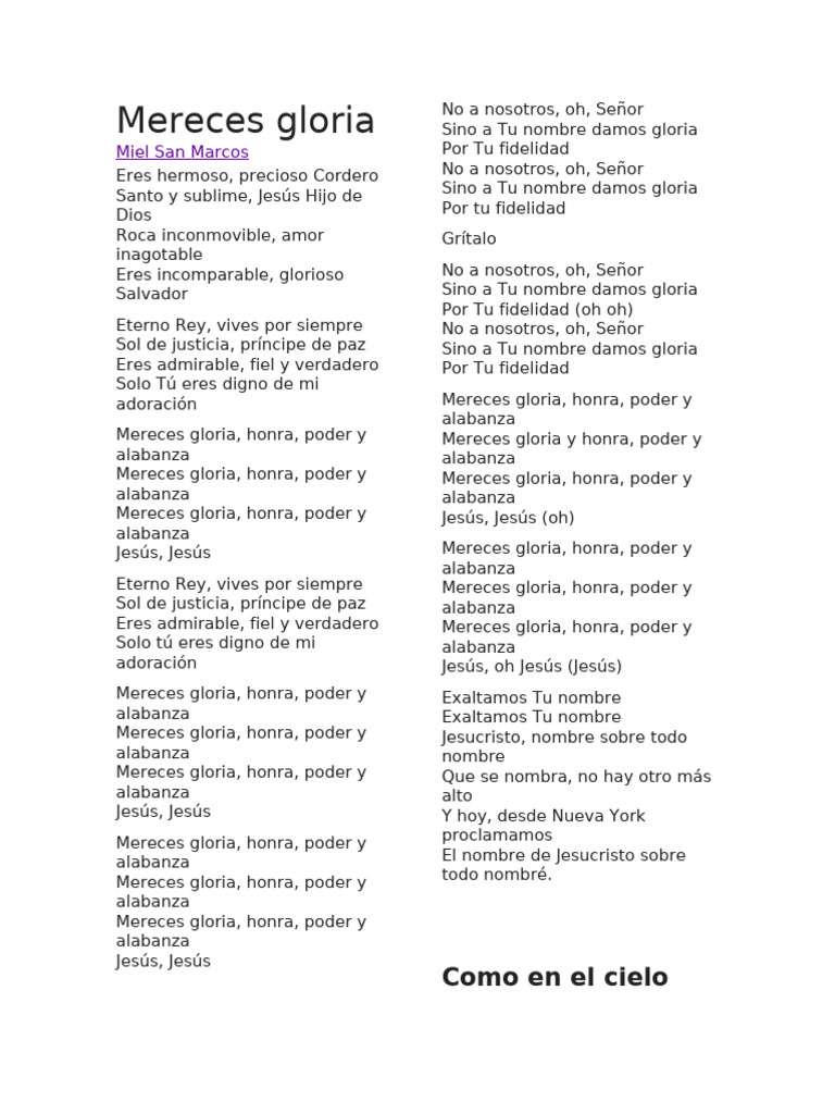 Letras De Canciones Pdf