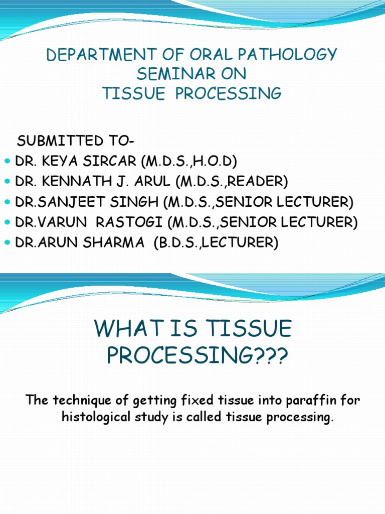 Tissue Processing in Histopathology | PDF | Histopathology | Histology