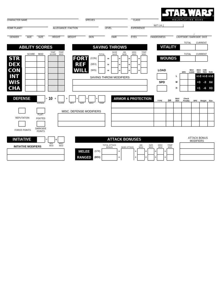 Liquescent-Sabre - Character Sheet | PDF