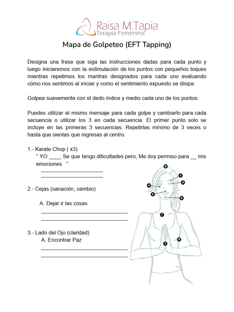 Guía de EFT Tapping para Sanación | PDF | Métodos y materiales de ...