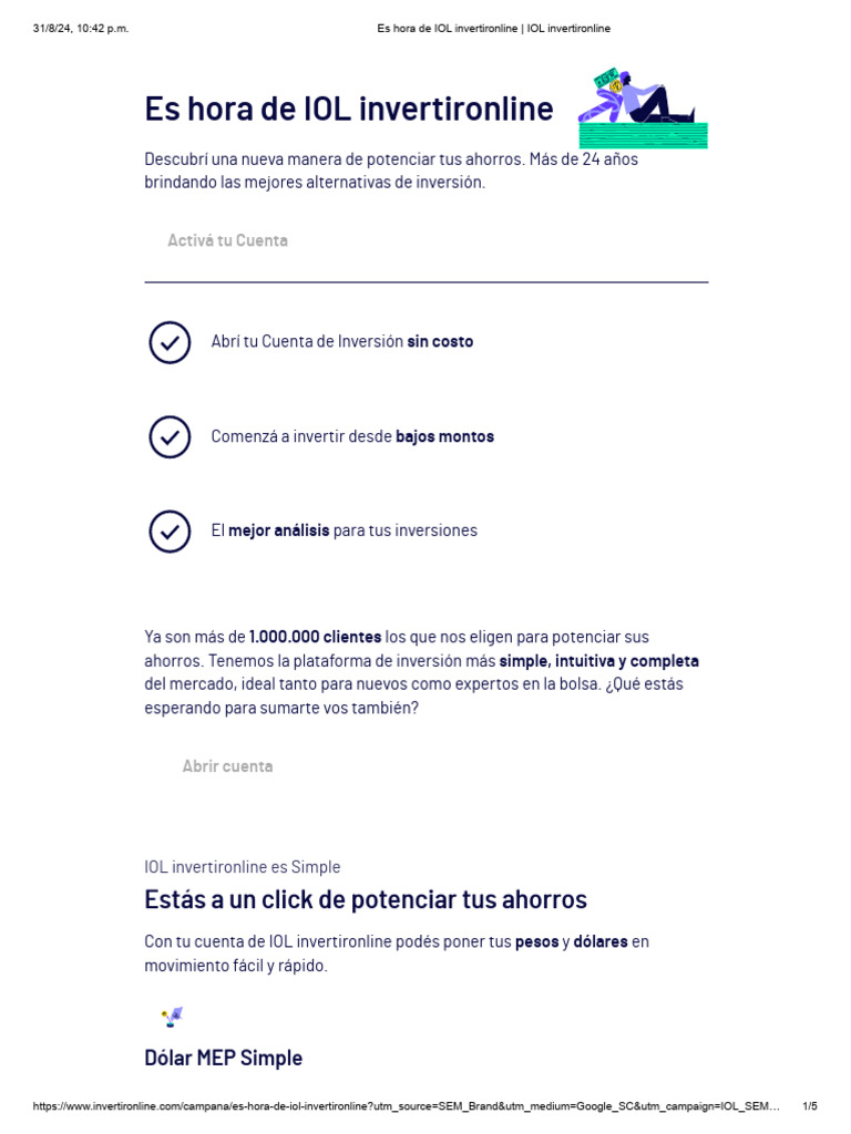 Es Hora de IOL Invertironline - IOL Invertironline | PDF | Inversiones ...