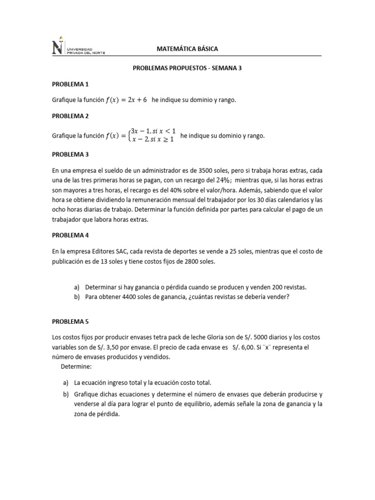 Semana - 3 - Ejercicios | PDF