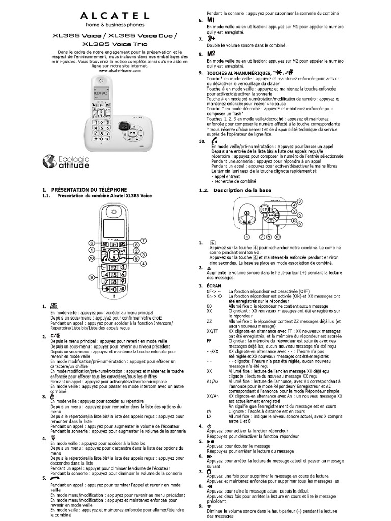 Alcatel XL 385 Notice | PDF