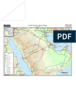 Saudi Arabia Atlas Map Showing Cities, Roads & Elevation