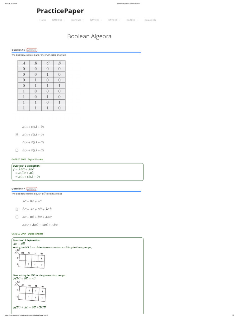 BOOLEAN ALGEBRA PROOF QUESTIONS visual data 3
