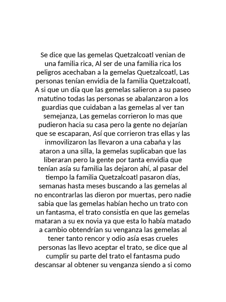 Las Gemelas Quetzalcoatl PDF