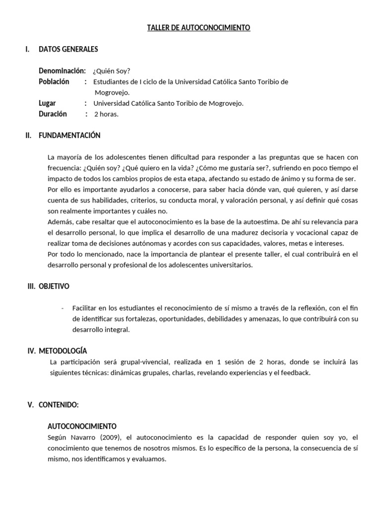Autoconocimiento Pdf