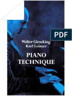 Gieseking Leimer Piano Technique