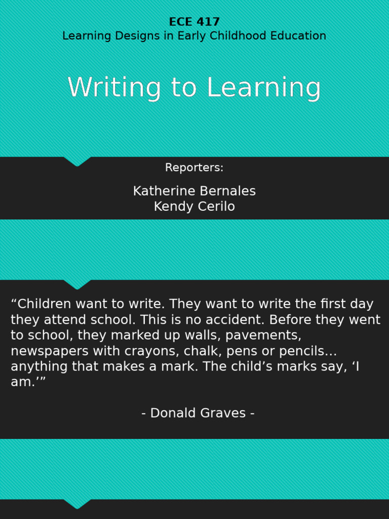 Early Writing Development in ECE | PDF | Early Childhood Education ...