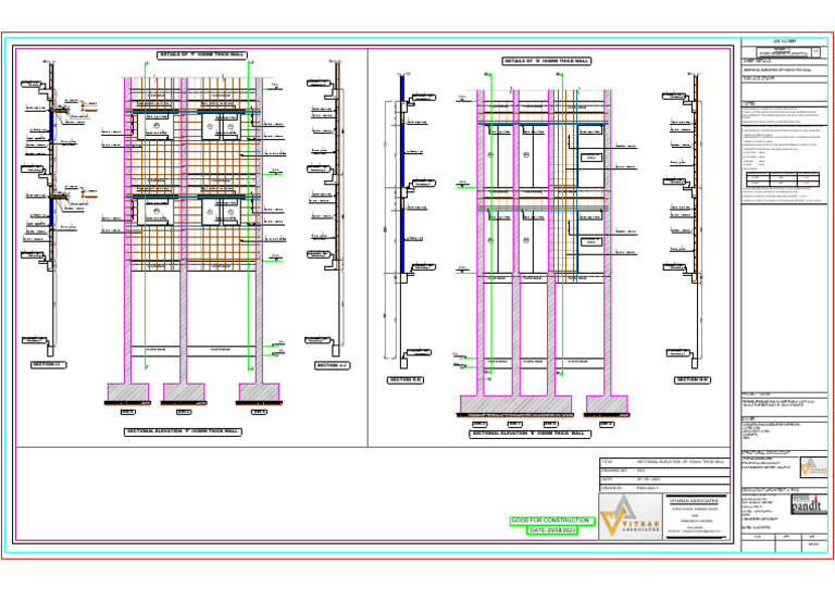 Sectional Elevation of 100mm Wall | PDF | Components | Building